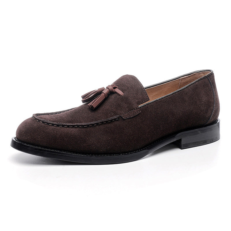 Men's Autumn Suede British Retro Tassel Slip-on Leather Shoes