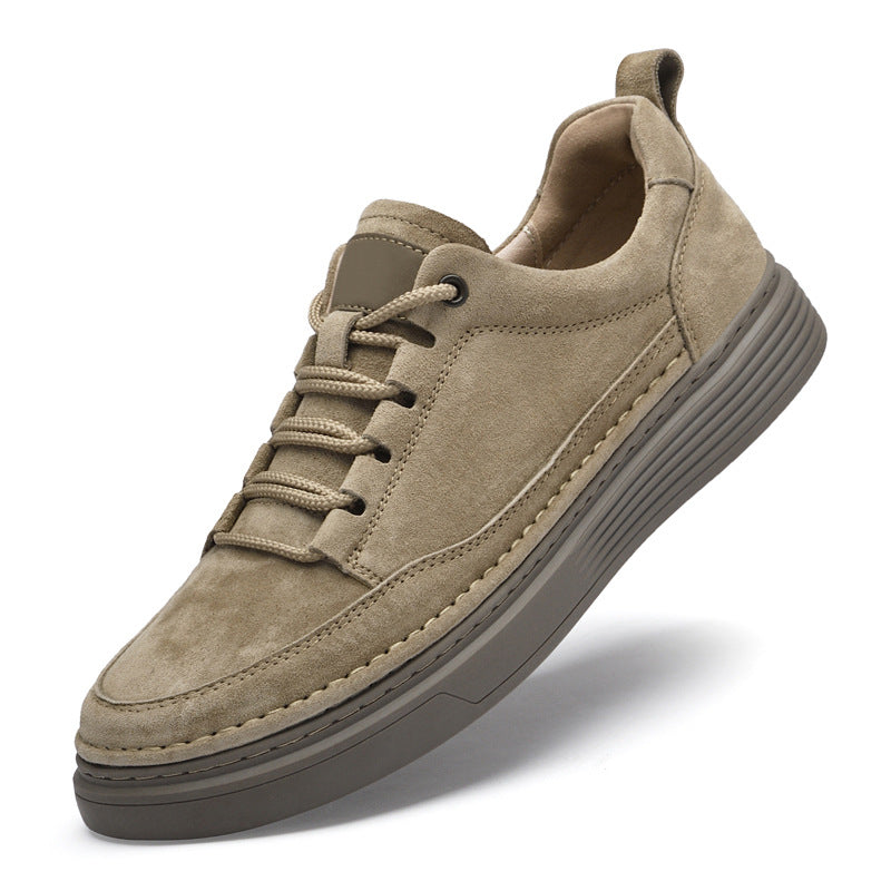 Men's Plus Size Trendy Board Breathable Round Leather Shoes