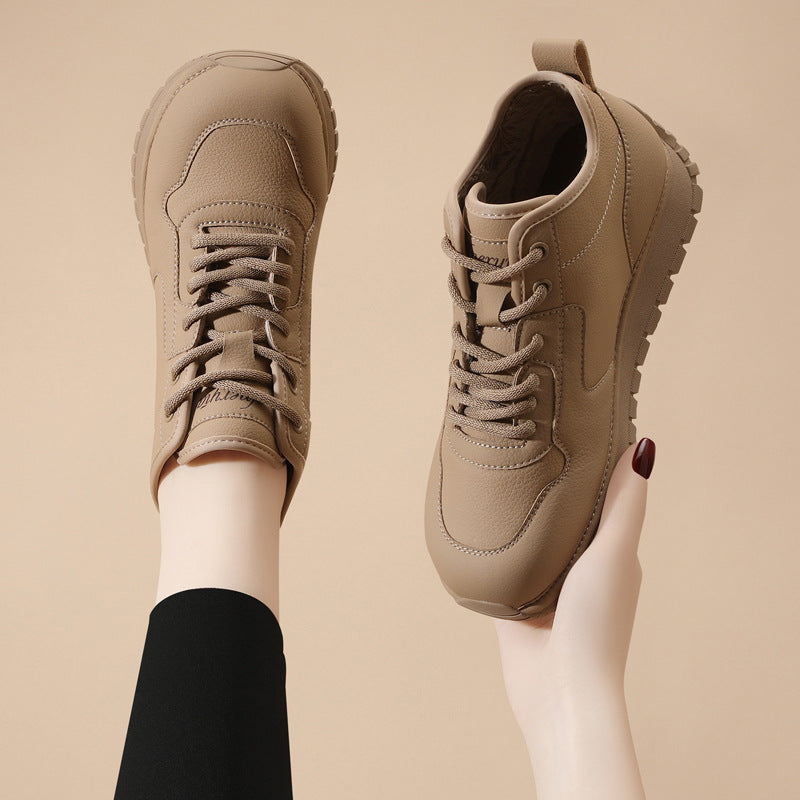 Soft Bottom Mom Winter Fleece-lined Flat Casual Shoes