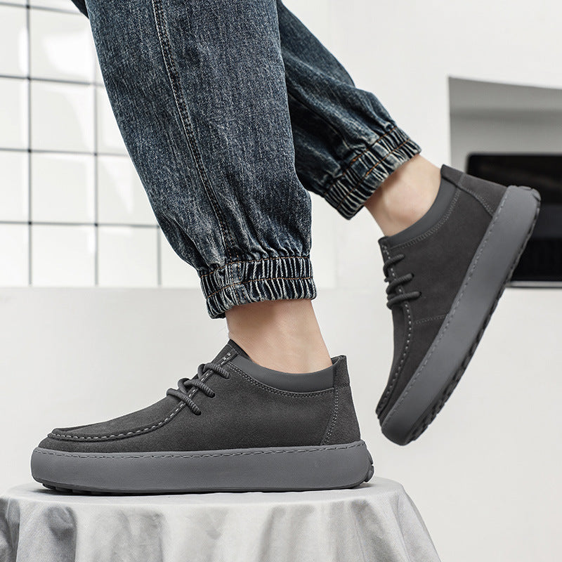 Men's Retro Easy Matching Suede Soft Bottom Personality Sneakers