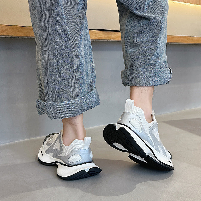 Women's & Men's Dad Summer Breathable Mesh Thin Platform Sneakers
