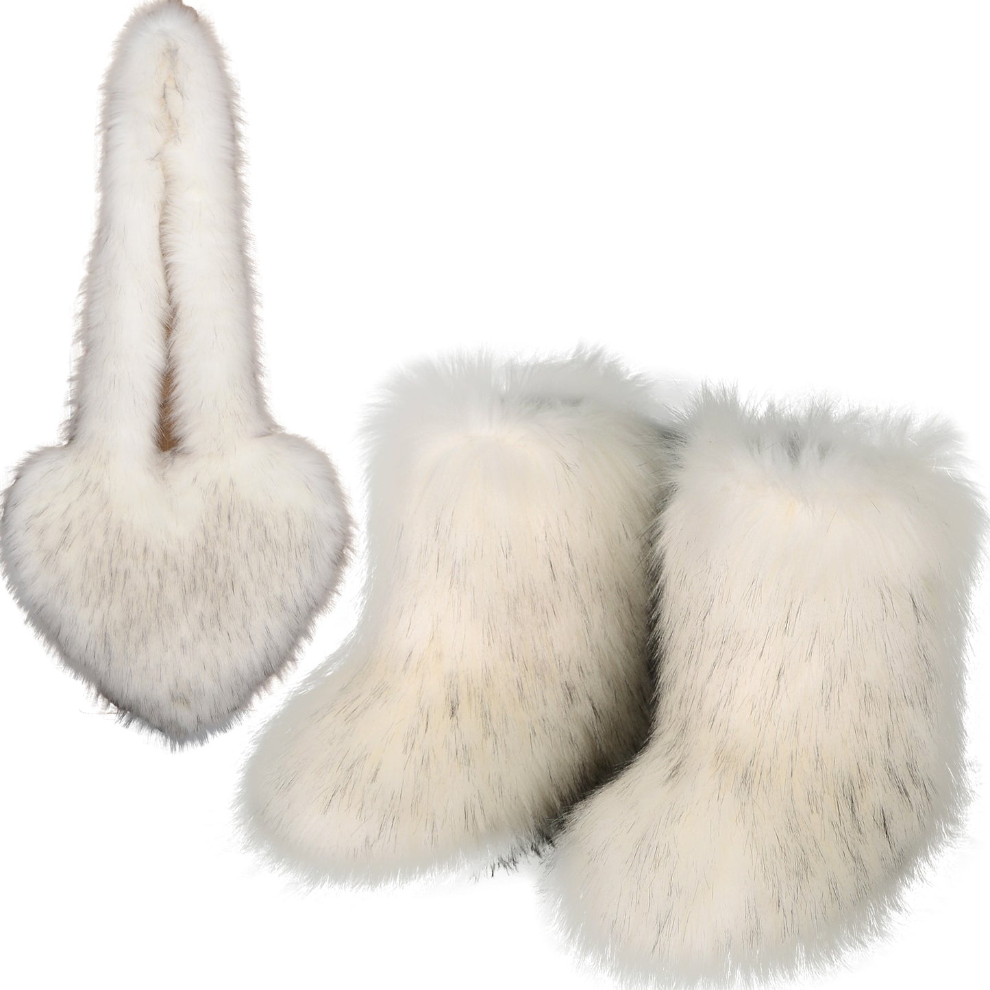 Children's Hot Fried Street Fur Length Plush Bag Snow Boots