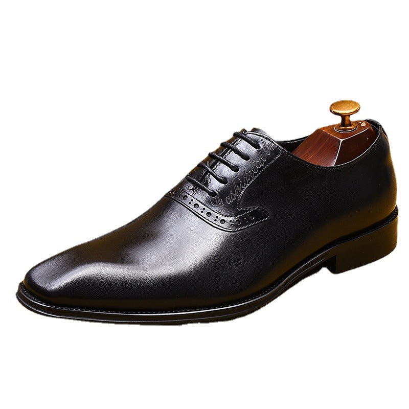 Men's Business Formal Wear Genuine Pointed Oxford Leather Shoes
