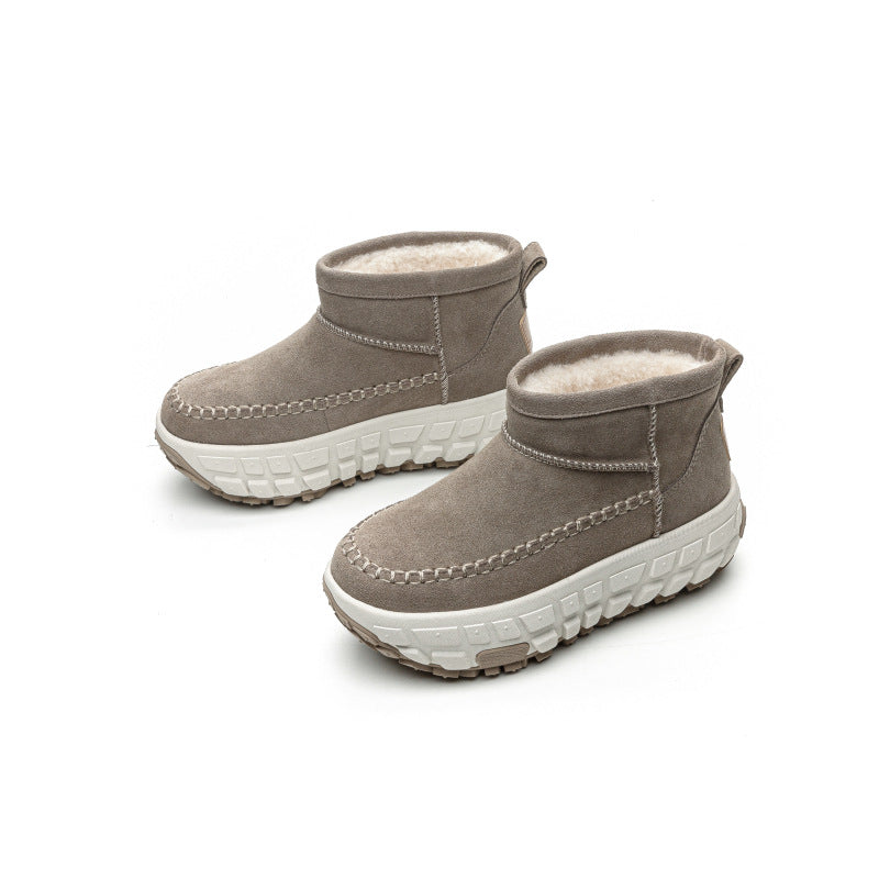 Winter Durian Thick Bottom Short Tube Snow Boots