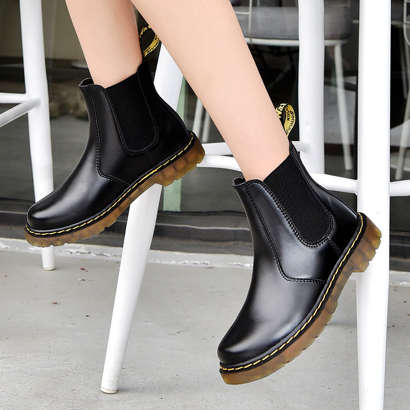 Women's & Men's Genuine Couple Martin British Ankle Plus Boots
