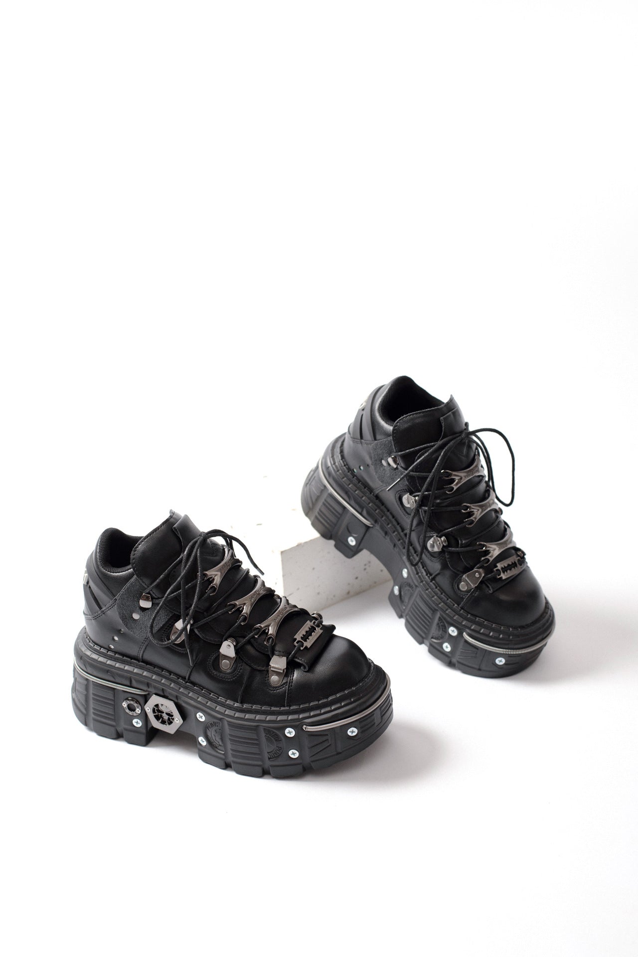 Women's & Men's Dad Platform Russian Heavy Metal Punk Men's Shoes
