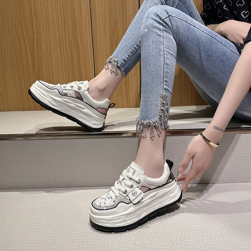 Women's Hollow Out Dad Fashion Summer Korean Sneakers