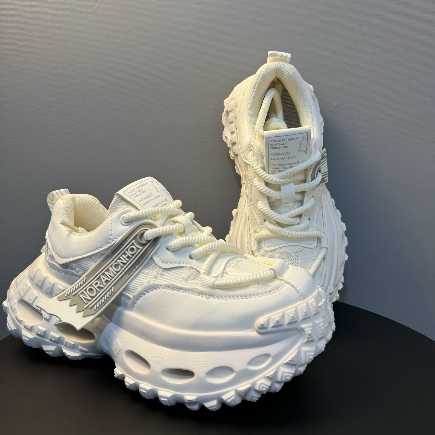 Men's Thick Bottom Heightened Daddy Distressed Couple Sneakers