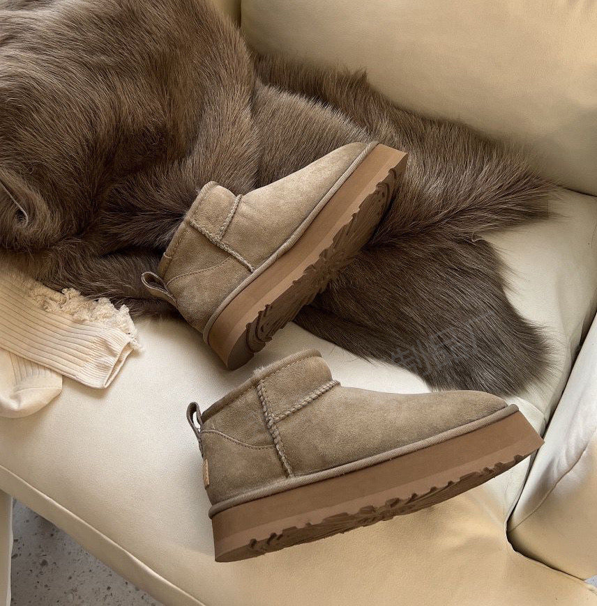 Women's Fur Integrated Muffin Winter Warm Height Snow Boots