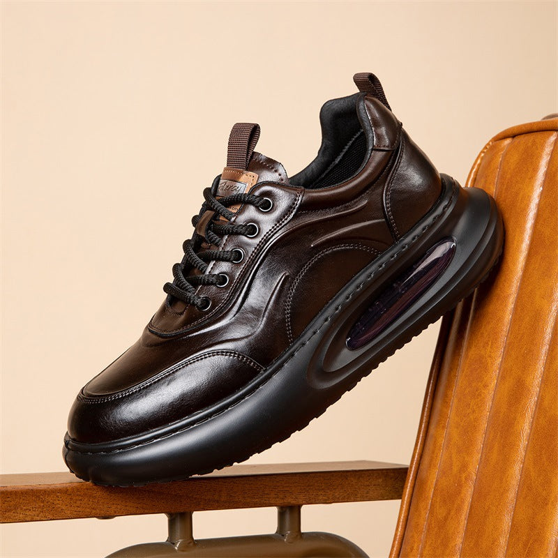 Men's Elevator Wild Genuine Sports Fleece-lined Warm Casual Shoes