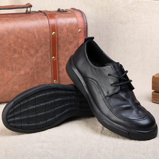 Men's Real Breathable Wearable Round Toe Soft Leather Shoes