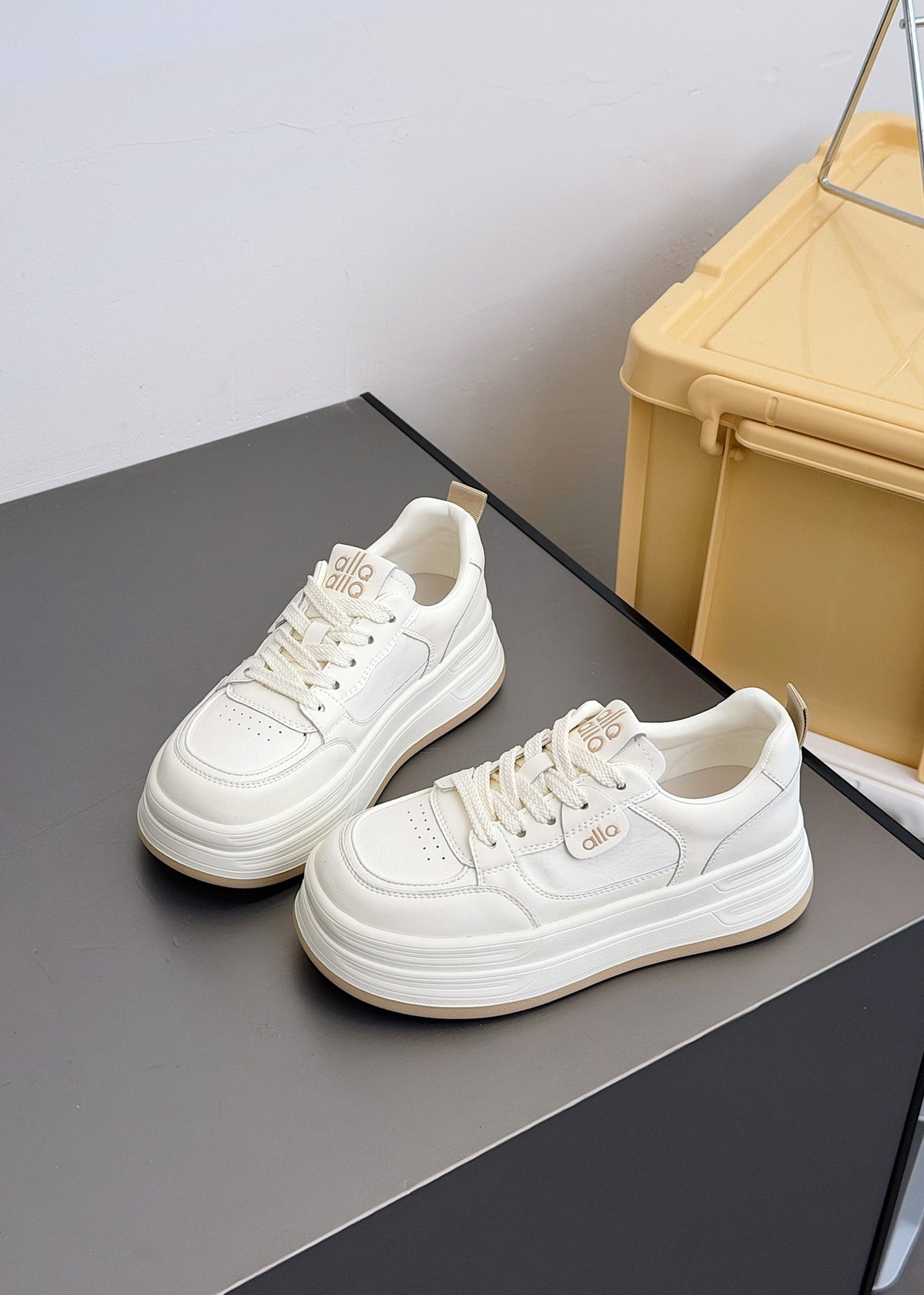 Women's Platform White Spring Comfortable Lightweight Exercise Board Women's Casual Shoes