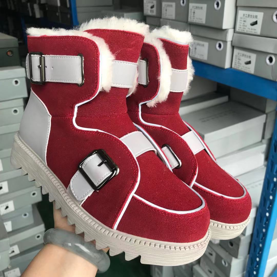 Women's Real Short Winter Warm Martin Fleece-lined Snow Boots