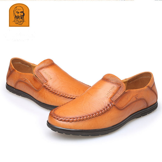 Men's Business Breathable Soft Bottom Green Slip-on Boots