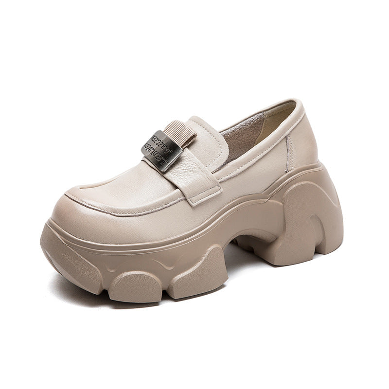 Women's Mary Jane Small Height Increased Slip-on Loafers