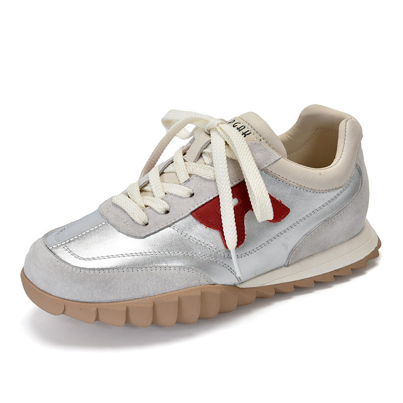 Women's Of Genuine Versatile Flat Four Pumps Casual Shoes