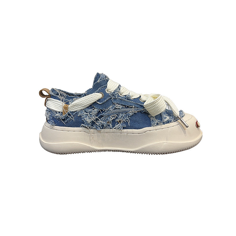 Men's High Version Smiling Female Tan Sweet Cat Casual Shoes