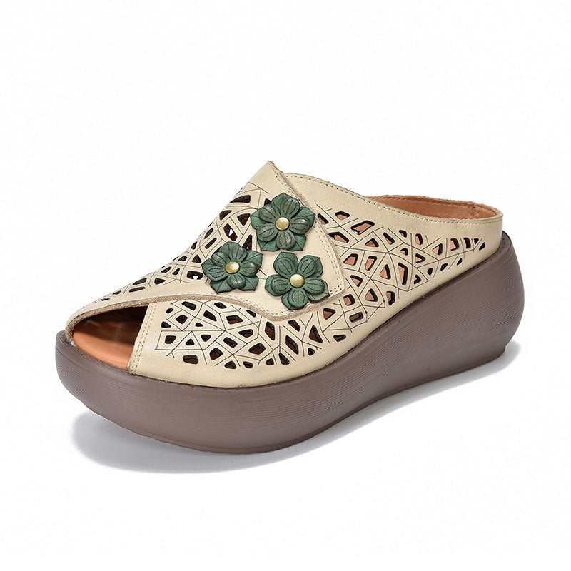Women's Style Platform Wedge Peep Toe Outdoor Slippers