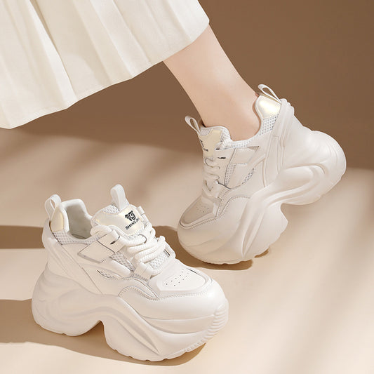 Women's Platform Dad Height Increasing Insole Portable Sneakers