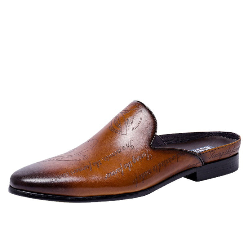 Men's Promotion Business Genuine Closed Toe Male Youth Lazy Sandals