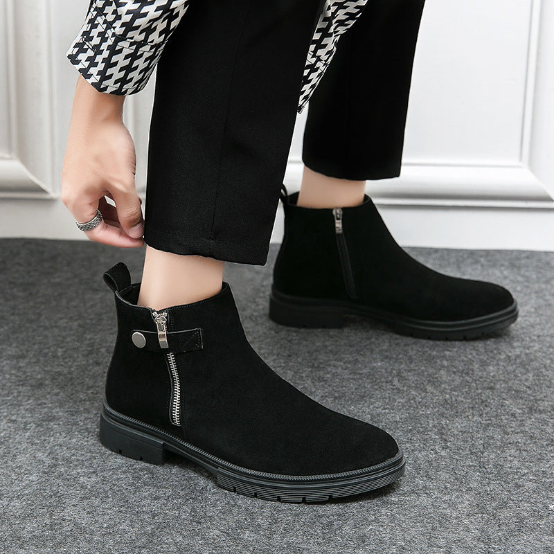 Men's Plus Size Solid Color Chelsea Fashion Boots