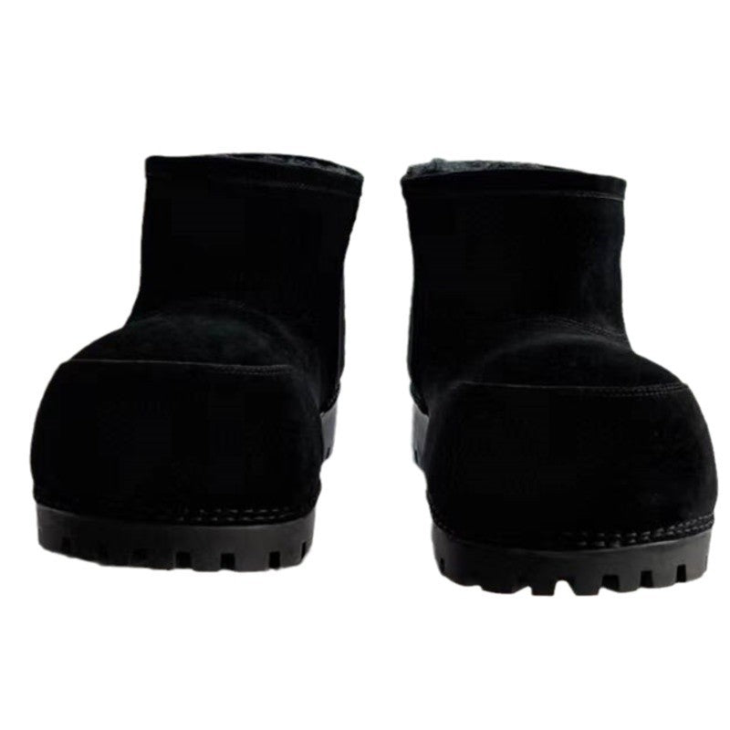 Women's & Men's Cute Big Head Bread Winter Thick Bottom Snow Boots