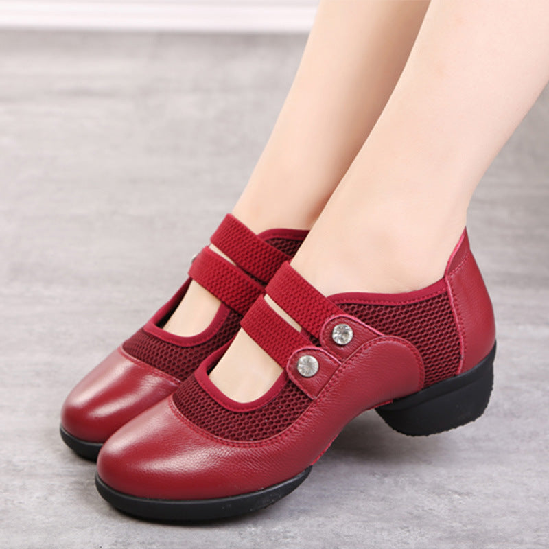 Women's Round Toe Slip-on Dancing Sports Soft Bottom Sneakers