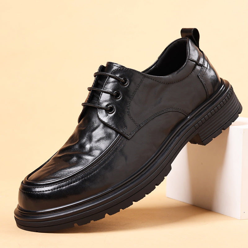 Men's First Layer Cowhide Autumn Business Genuine Leather Shoes
