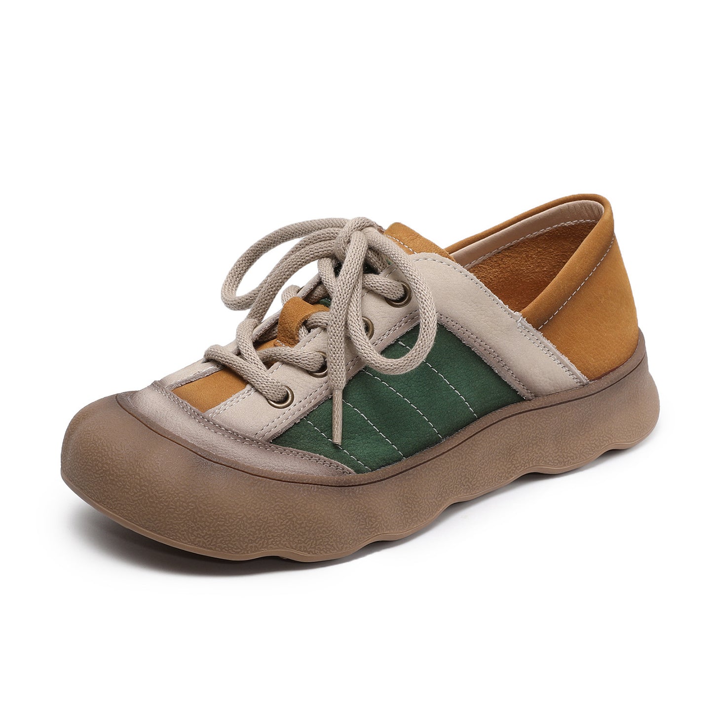 Women's Retro Flat Spring Comfortable Soft Bottom Lace Women's Casual Shoes