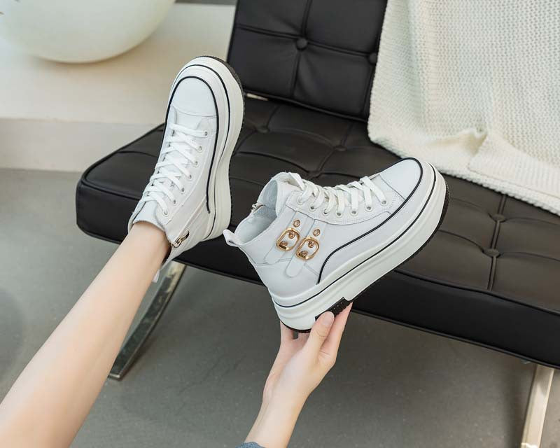 Women's Genuine Short Height Increasing Skinny Fashion Boots