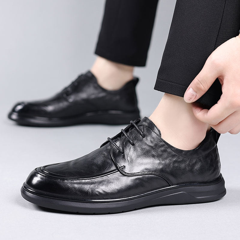 Men's First Layer Cowhide Autumn Business Genuine Leather Shoes