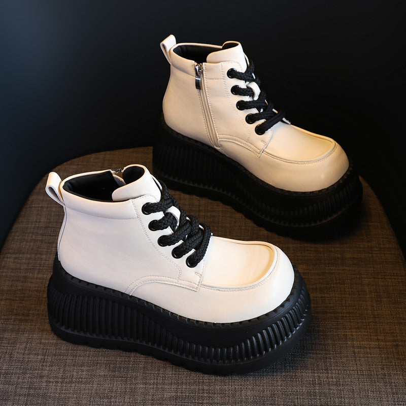 Small Thick Bottom Hight Increasing Martin Boots