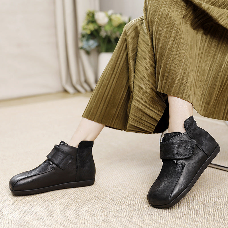 Women's Retro Fire Soft Bottom Short Color Boots