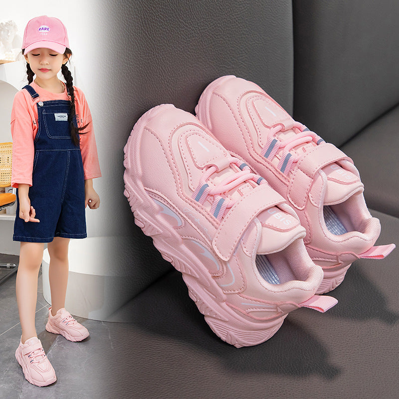 Children's Solid Color Pumps Surface Cotton With Kid's Sneakers
