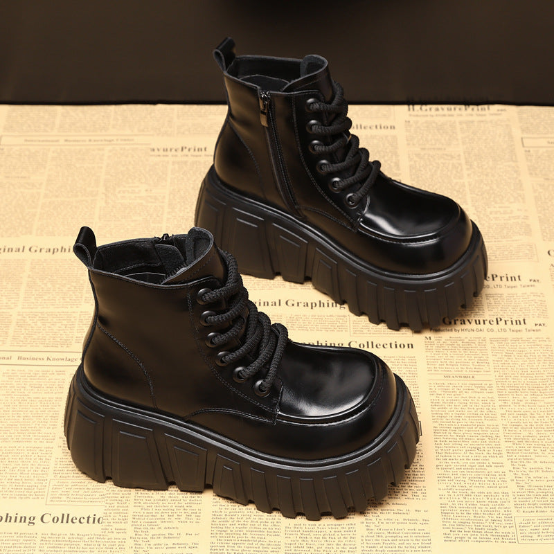 Women's Thick Bottom Hight Increasing Martin Autumn Boots