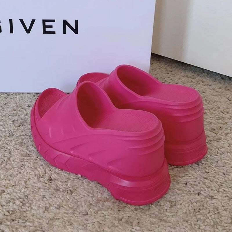 Women's Cotton Candy For Platform Leisure Raise Slippers