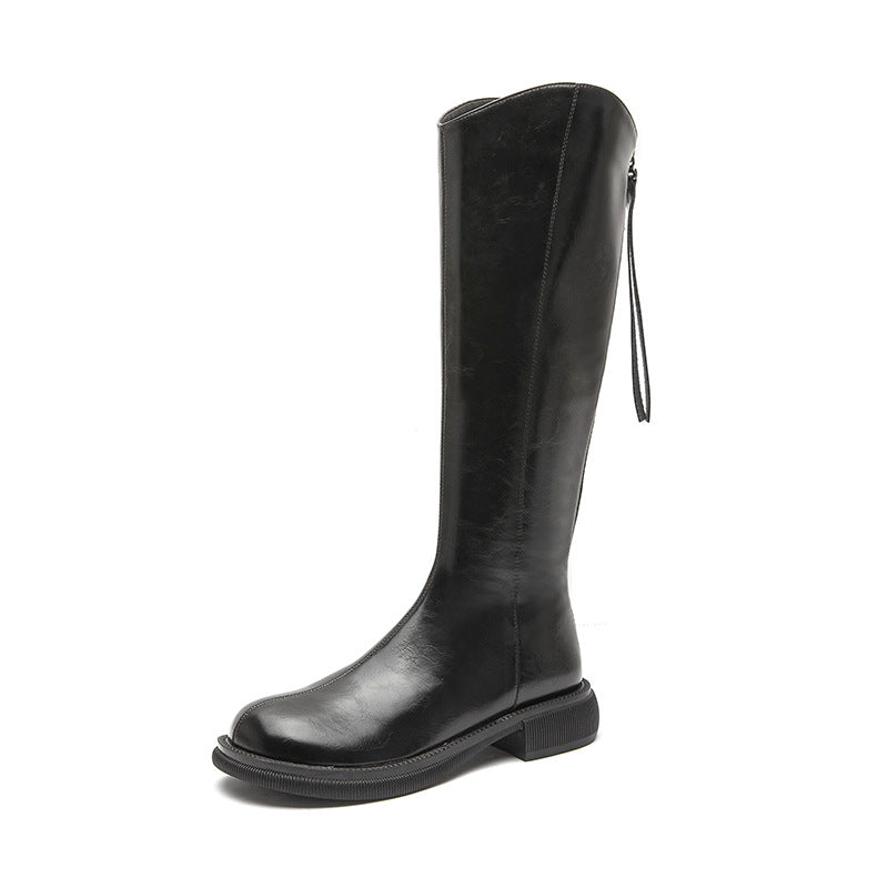 Women's Round Toe West Cowboy High Riding Boots
