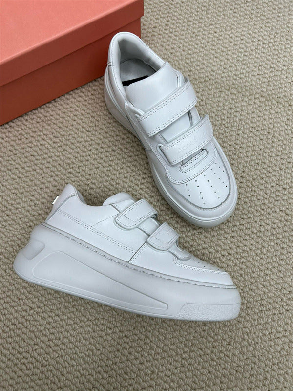 Women's Style Classic Smiley White Velcro Versatile Women's Shoes