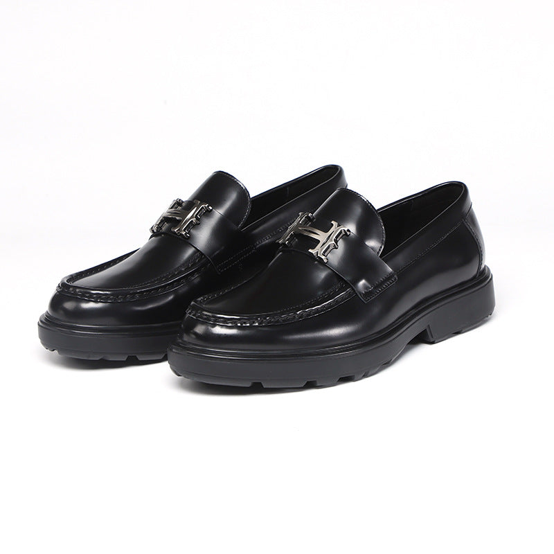 Men's Korean Trendy One Pedal Top Layer Men's Shoes