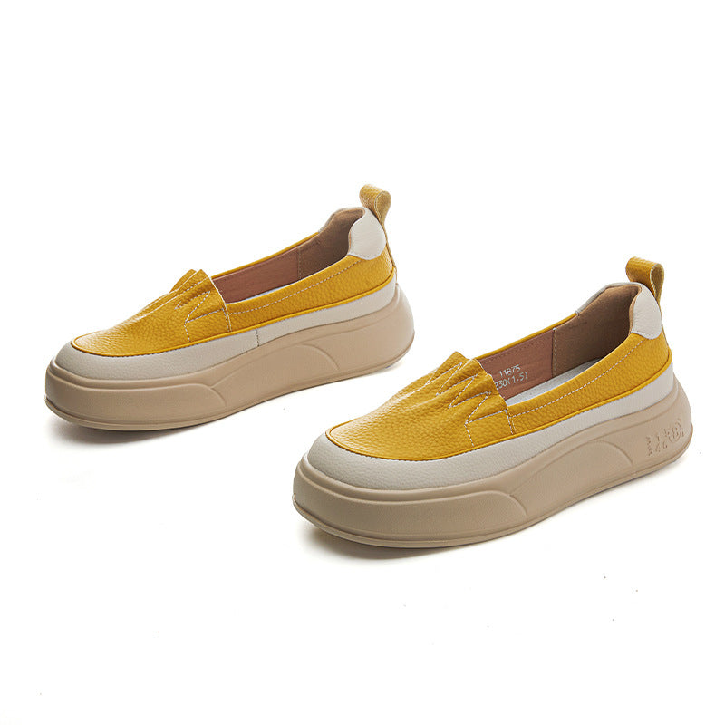 Small Size Plus Foam Bottom Authentic Spring Platform Retro Loafers