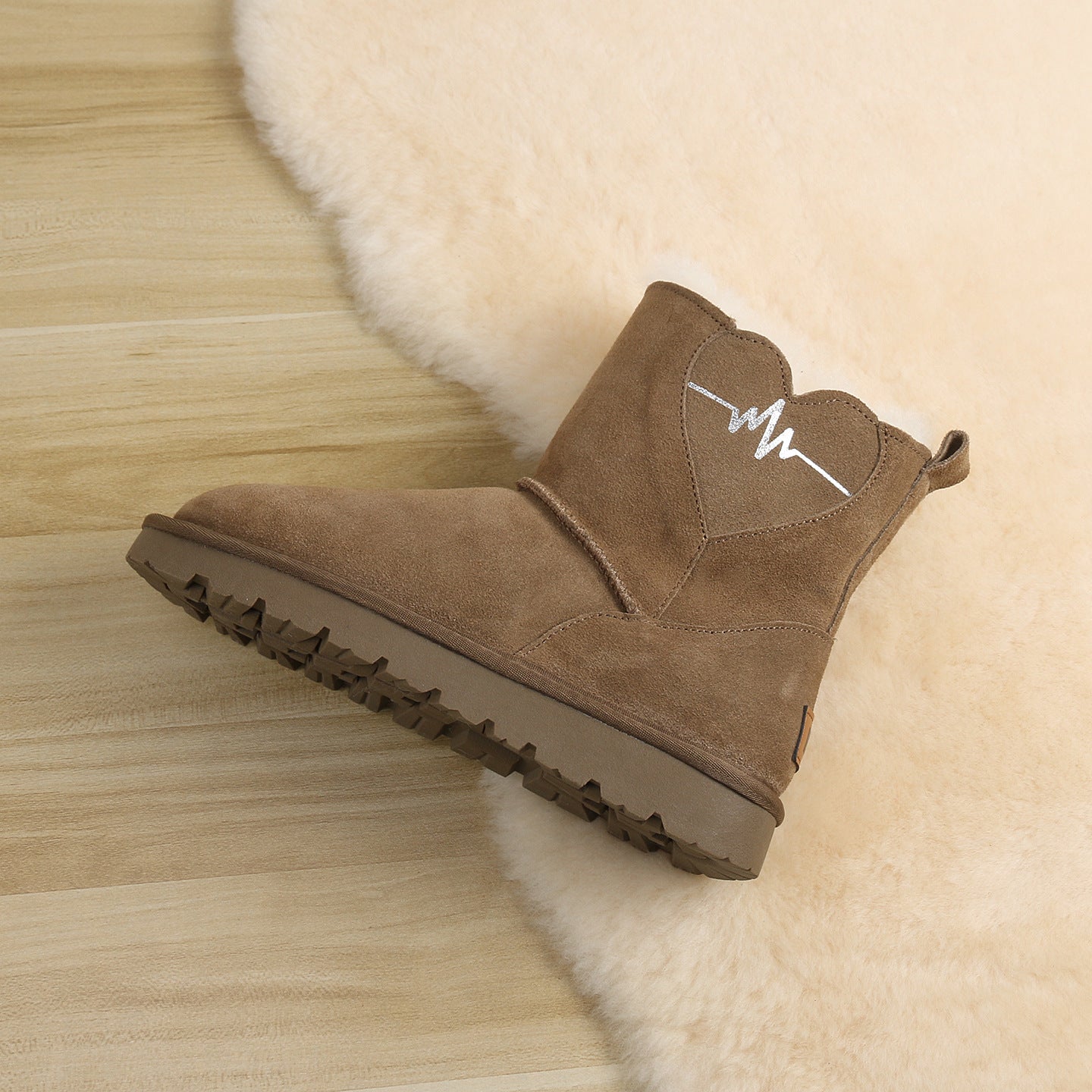 Women's Thickened Real Winter Fur Integrated Cotton Snow Boots