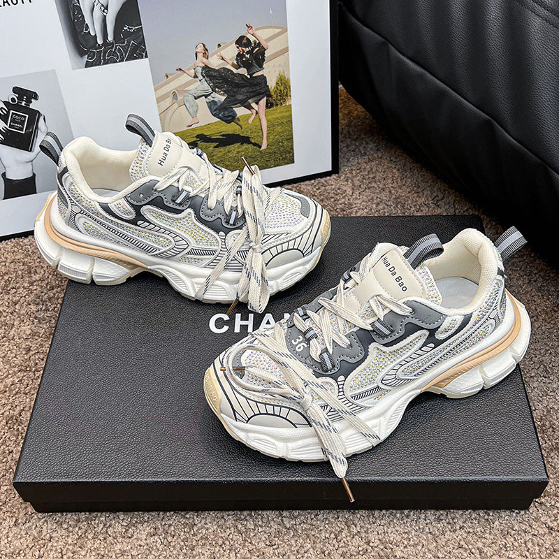 Women's Dad Autumn Thick Bottom Mesh Breathable Sneakers