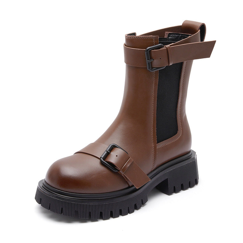 Women's Slimming Martin For British Style Smoke Boots