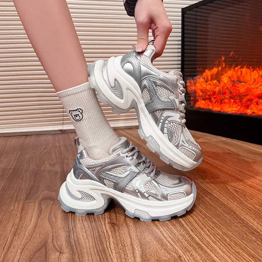 Women's Fashionable Spring Korean Style Thick Bottom Sneakers