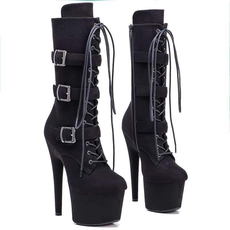 Special Short Winter Three Belt Decoration Boots