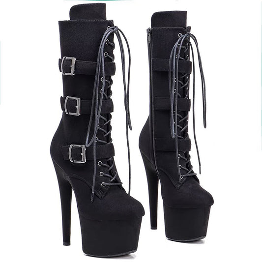 Special Short Winter Three Belt Decoration Boots