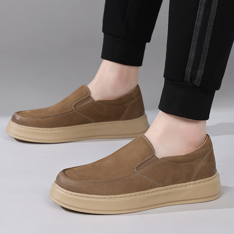 Men's Spring Genuine Slip-on Lofter Outdoor Clothes Loafers/doug Shoes