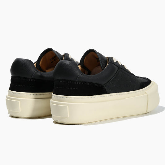 Men's White Genuine Platform Low Top Super Versatile Leather Shoes