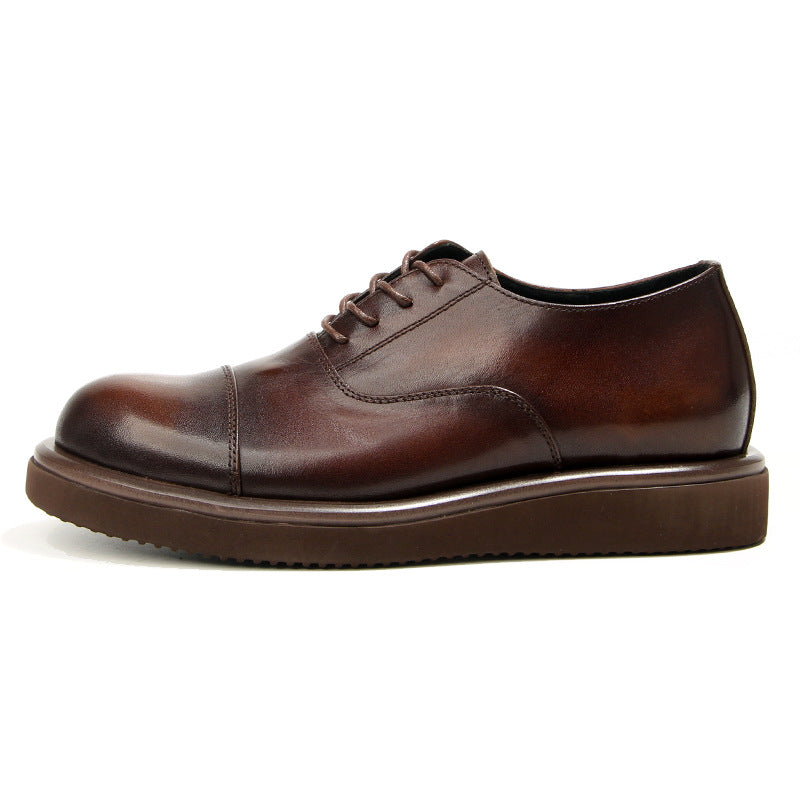 Men's British Top Layer Cowhide Handmade Retro Leather Shoes