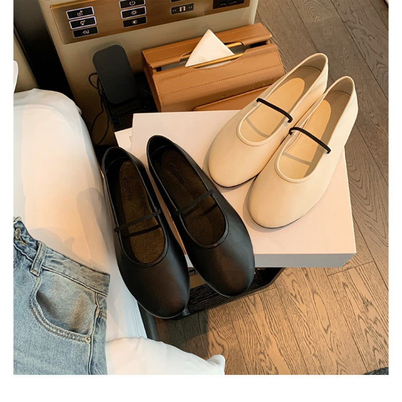 Women's Pumps Thin Strap Flat Bottom Mary Women's Shoes